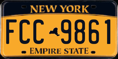 NY license plate FCC9861