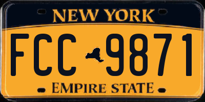 NY license plate FCC9871