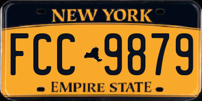 NY license plate FCC9879