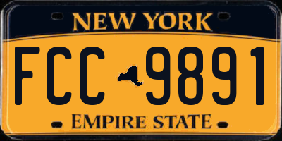 NY license plate FCC9891
