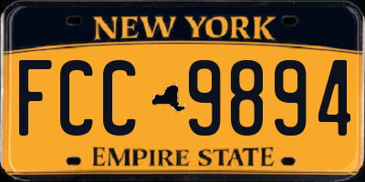 NY license plate FCC9894
