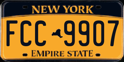 NY license plate FCC9907
