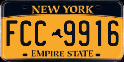 NY license plate FCC9916