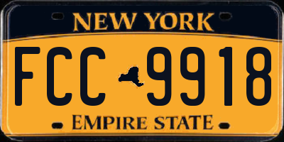 NY license plate FCC9918