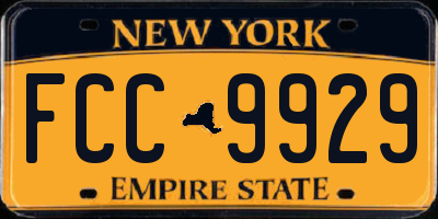 NY license plate FCC9929