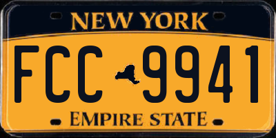 NY license plate FCC9941