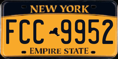 NY license plate FCC9952