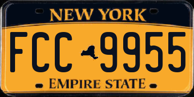 NY license plate FCC9955