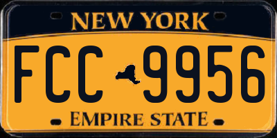 NY license plate FCC9956