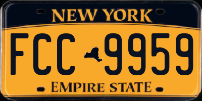 NY license plate FCC9959
