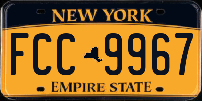NY license plate FCC9967