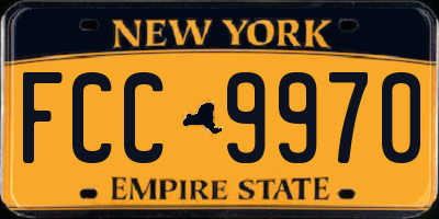 NY license plate FCC9970
