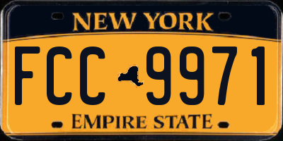 NY license plate FCC9971