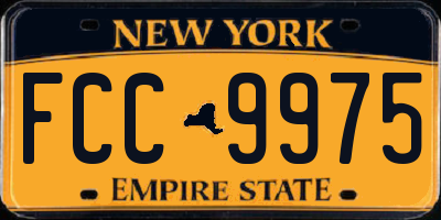 NY license plate FCC9975