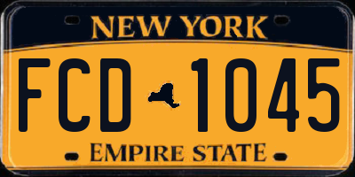 NY license plate FCD1045