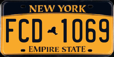 NY license plate FCD1069