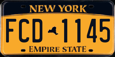 NY license plate FCD1145
