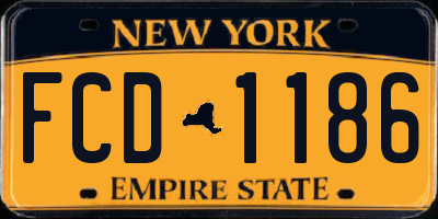 NY license plate FCD1186