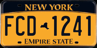 NY license plate FCD1241
