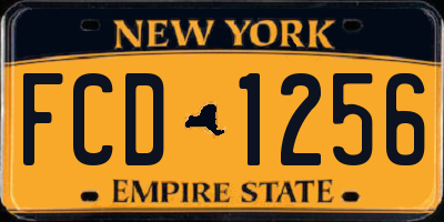 NY license plate FCD1256