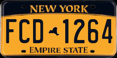 NY license plate FCD1264