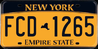 NY license plate FCD1265
