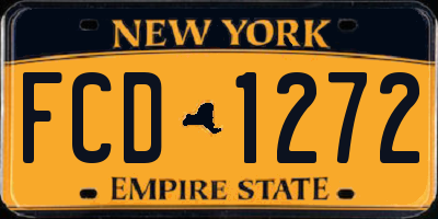 NY license plate FCD1272