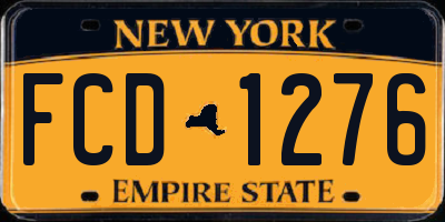 NY license plate FCD1276