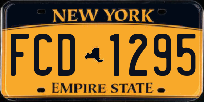 NY license plate FCD1295