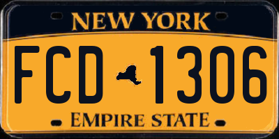 NY license plate FCD1306