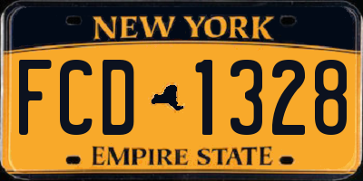 NY license plate FCD1328