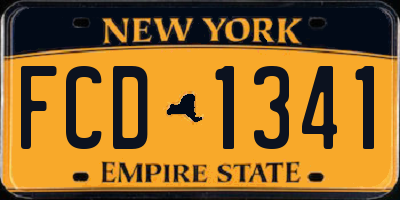 NY license plate FCD1341