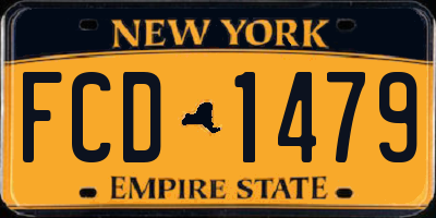 NY license plate FCD1479