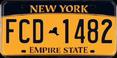 NY license plate FCD1482