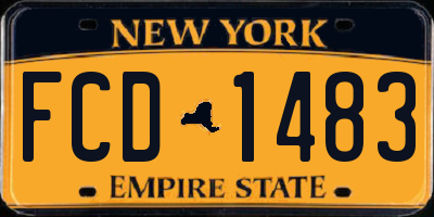 NY license plate FCD1483