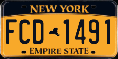 NY license plate FCD1491