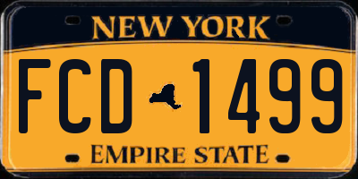NY license plate FCD1499