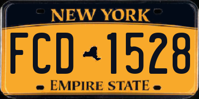 NY license plate FCD1528