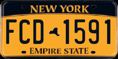 NY license plate FCD1591