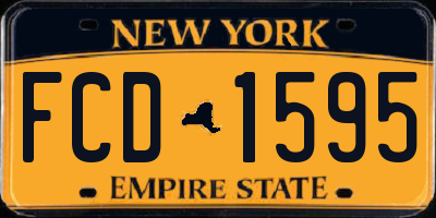 NY license plate FCD1595