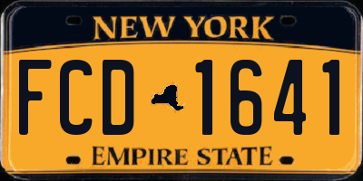 NY license plate FCD1641