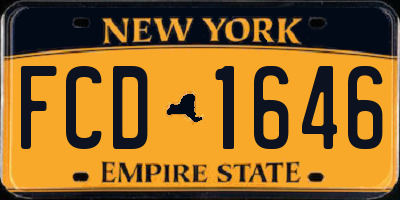 NY license plate FCD1646