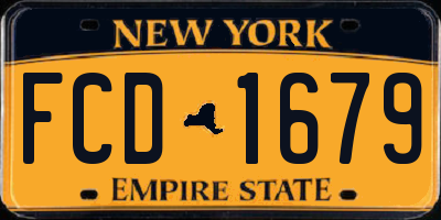 NY license plate FCD1679