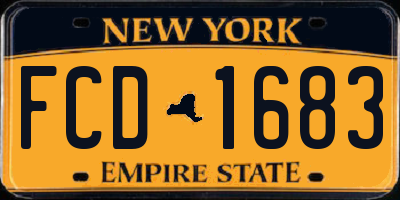 NY license plate FCD1683