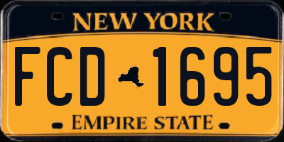 NY license plate FCD1695