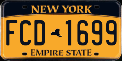 NY license plate FCD1699