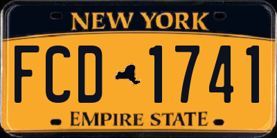 NY license plate FCD1741