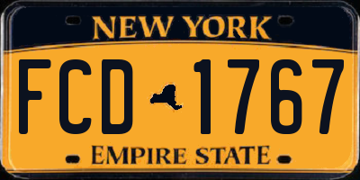 NY license plate FCD1767