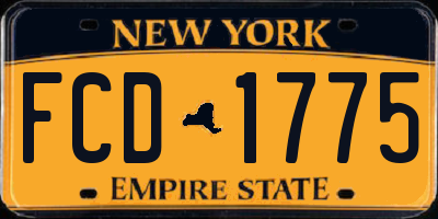 NY license plate FCD1775