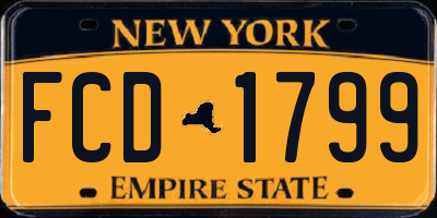 NY license plate FCD1799